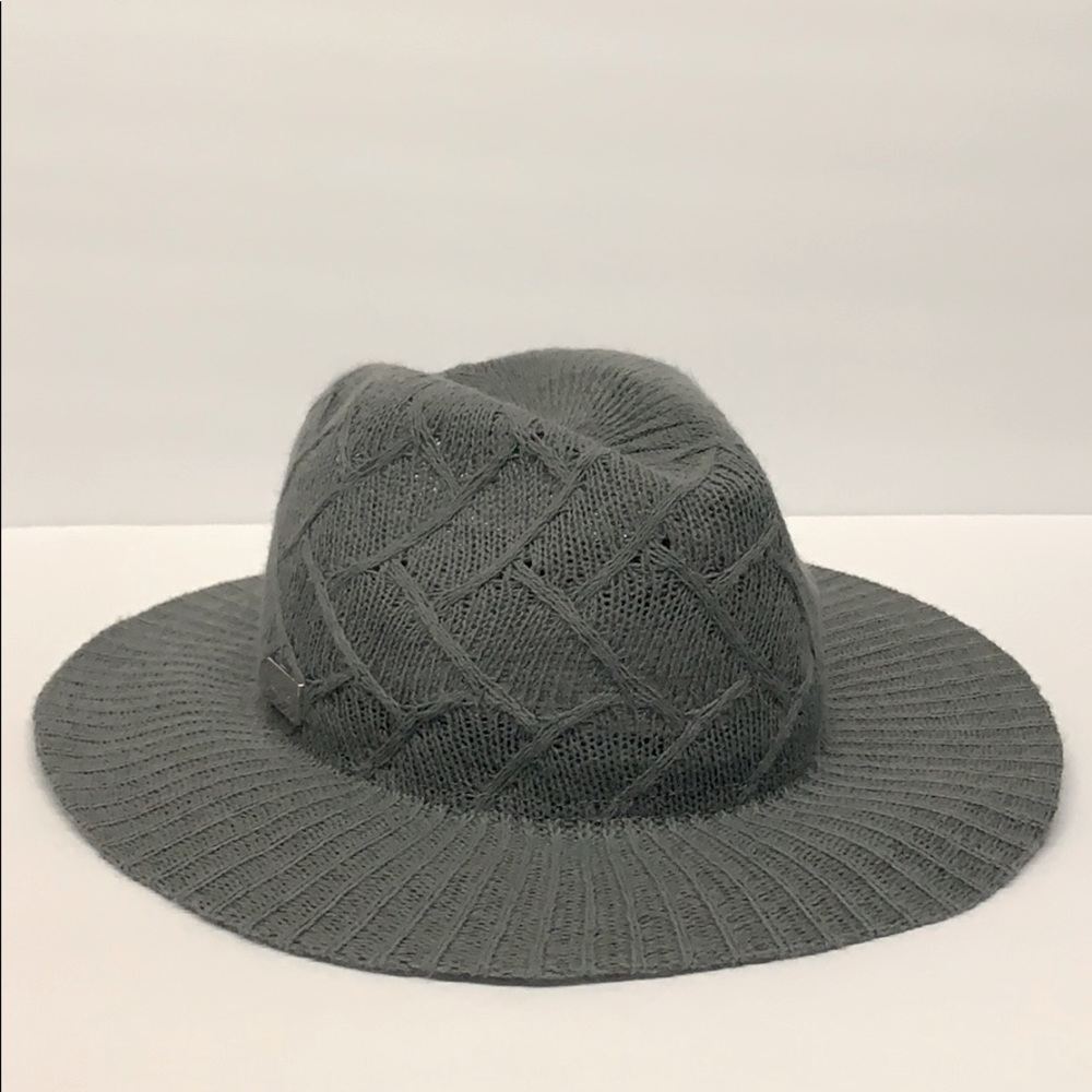 Calvin Klein cable knit Panama Hat grey ladies
